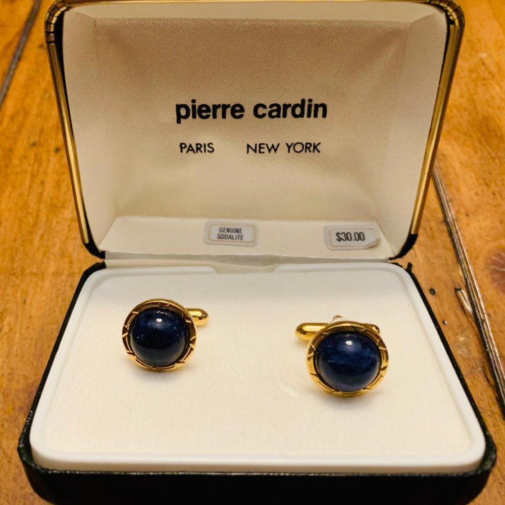 PIERRE CARDIN SODALITE CUFFLINKS